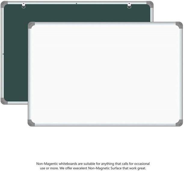 Devew Non Magnetic Melamine 1.5x 2Ft Double sided Non Magnetic Writing boards1.5x 2Ft(white& green) Whiteboards
