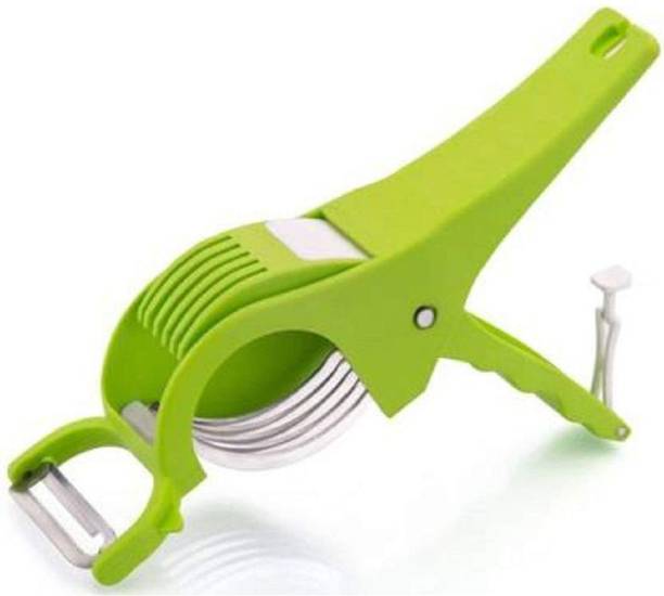 Fulkiza by FULKIZA Plastic 2 in 1 Vegetable & Fruit Multi Cutter & Peeler,Veg Cutter Sharp Vegetable & Fruit Chopper