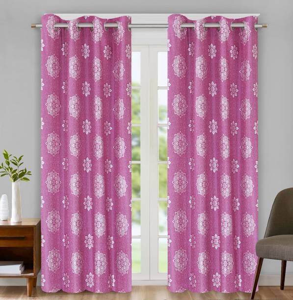 Flipkart SmartBuy 274 cm (9 ft) Long Door Polyester Semi Transparent Curtain (Pack Of 2)