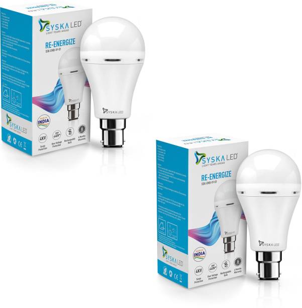 Syska Rechargeable Emergency Inverter Bulb White Bulb Emergency Light