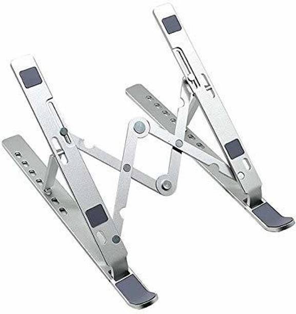Foxne Point Laptop Stand/Riser Computer Tablet Stand with 7 Adjustable Angles, Aluminum Ergonomic Foldable Portable And Multi-Angle Portable & Universal Stand 7-10 inch Black Cradle for Mobile/Tablet Laptop Stand