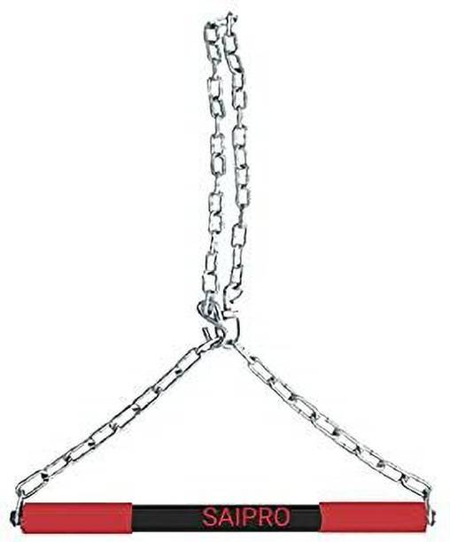 Dinetic 6 feet Chin up Steel Chain Rod/Big Basket Door Gym Rod Multi-training Bar
