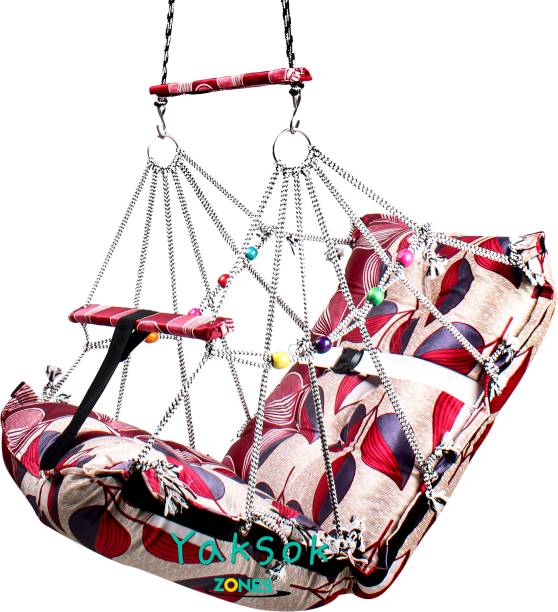 KD CREATION Cotton, Wooden, Brass, Stainless Steel, Polyester Small Swing