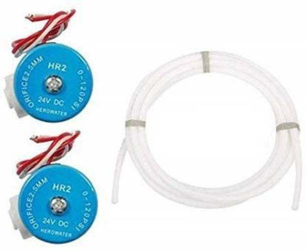 nectar water Ro Solenoid Valve 24V SV 2 Piece, 5 Meter 1/4" Pipe for RO Water Filters Solid Filter Cartridge Automatic Control Valves