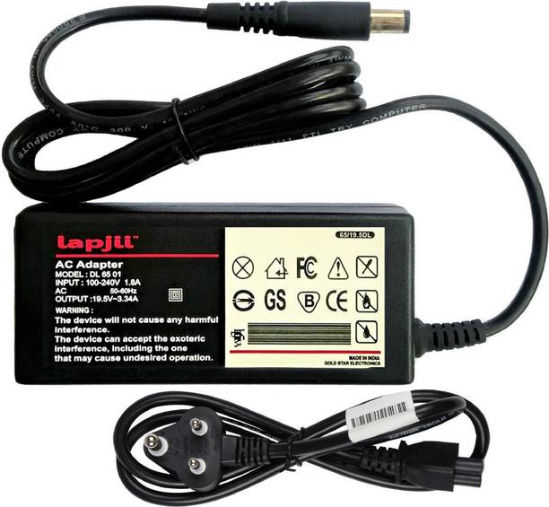 LAPJII Laptop Charger 19.5v,3.34a,Pin-7.4x5.0 Compatible for DdLL LATITUDE E6400, E6410, E6420, E6430 Laptops,W 65 W Adapter