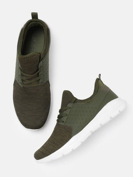 Roadster Men Olive Green Solid Sneakers Sneakers For Men
