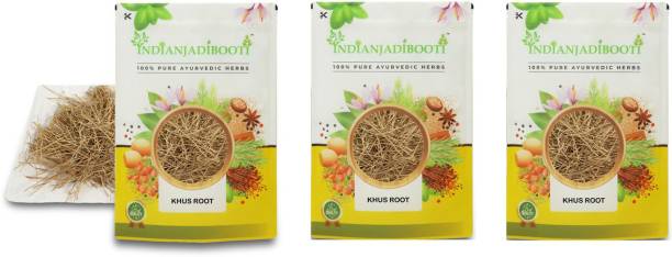 IndianJadiBooti Pure Khas Root- Khus Jad - Ushira - Vetiver Roots 3 of 900 Grams