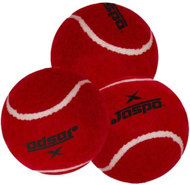 Jaspo Smasher Cricket Tennis Ball Heavy (Red, Pack of 3...