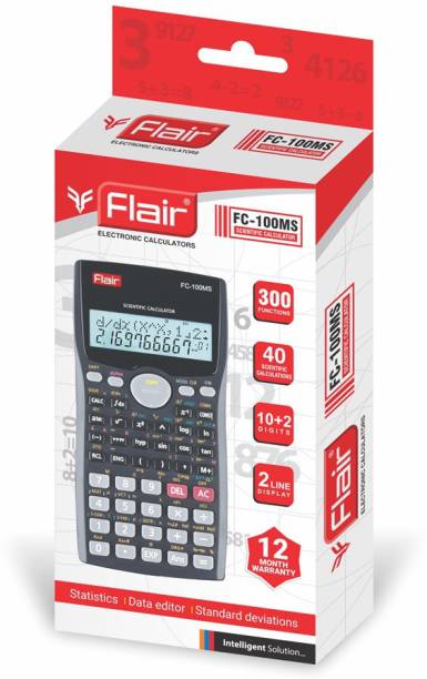 FLAIR 100 MS FC Desktop Series 10+2 Digits 300 Functions With 2- Line Display Scientific  Calculator