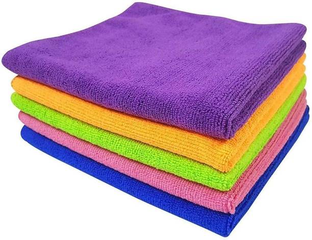 ShopiMoz Multipurpose Microfiber Cloth Wet and Dry Microfiber Cleaning Cloth pack of 5 Wet and Dry Microfiber Cleaning Cloth