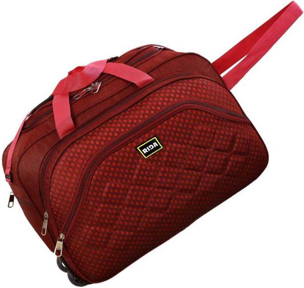 RIDA Lightweight Expandable 55 L Heavy Duty Travel Luggage Bag Travel Duffel Bag Red