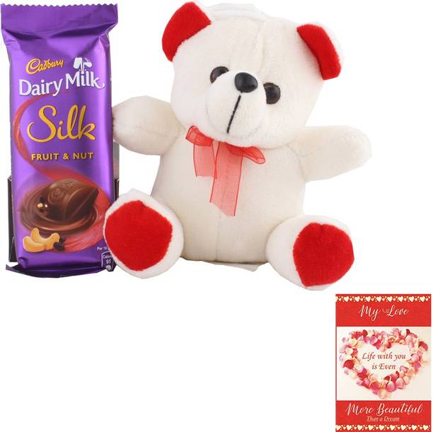 Cadbury Dairy Milk Silk Chocolate With Cute Teddy | Chocolate Gift For Valentine | 381 Combo