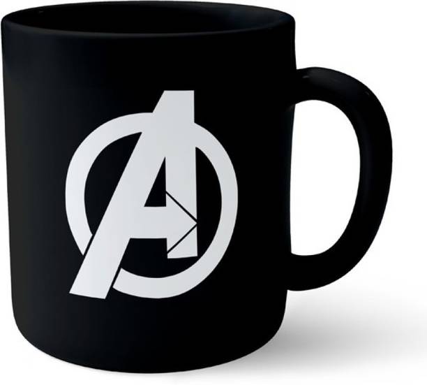 JAIPURART Avengers Logo Black सिरेमिक मग