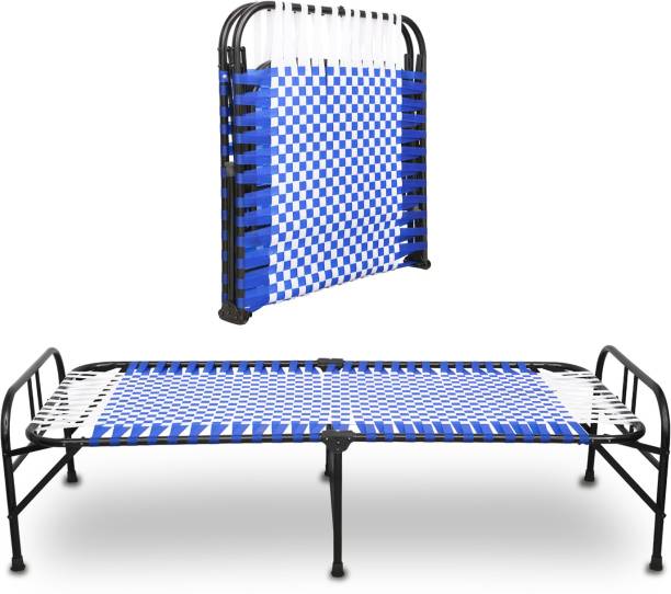 Southwhales Folding Bed Foldable Cot Single Home Camp Portable Metal Single Bed