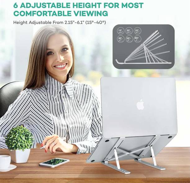 BKKTRADERS Laptop Stand Adjustable for Desk, Portable iPad Computer Stand Laptop Stand