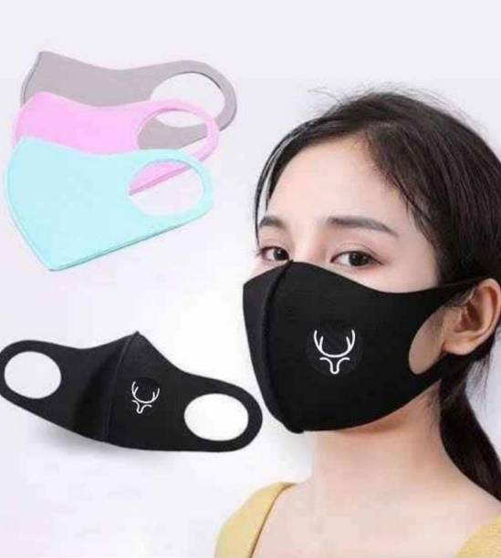 Jigyaasaa SCUBA Mask 003 Black 2pcs Reusable, Washable Cloth Mask