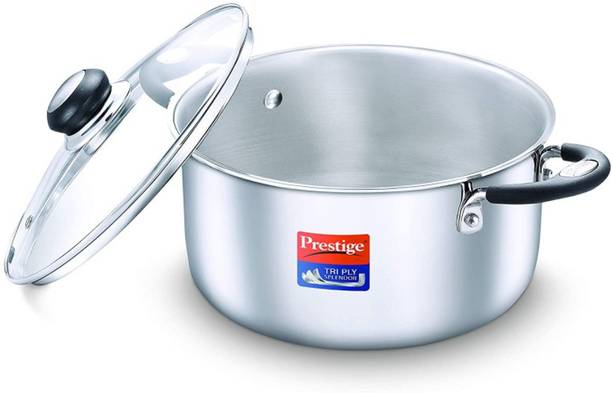 Prestige Tri Ply Pot 20 cm diameter 3.25 L capacity wit...
