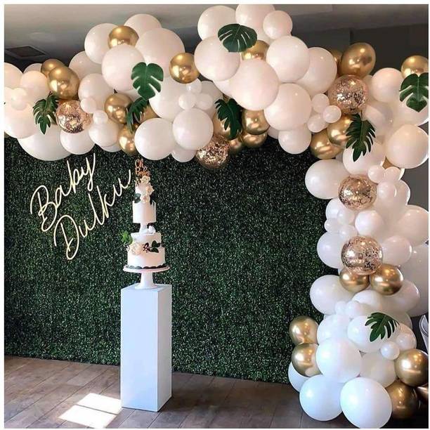 Party Propz Balloon Decoration Garland Arch Kit- 100Pcs For Happy Birthday Decorations Items/ Baby Shower Decoration Items Set/ Bride To Be Baloons/ Husband Kids Boys Girls Women Theme Decor