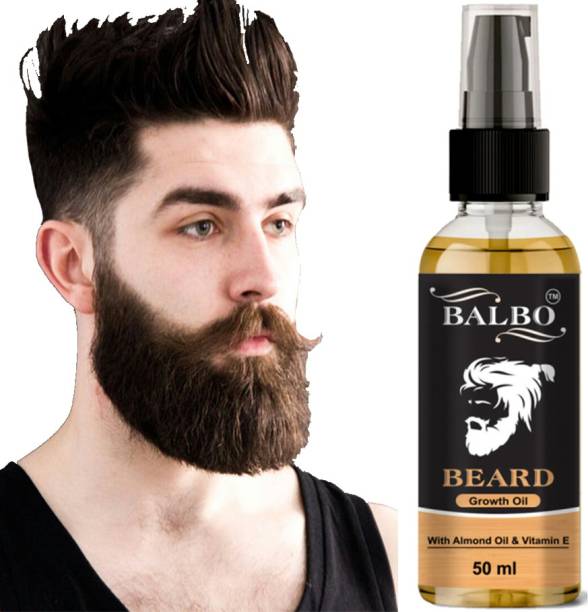 BALBO Beard Growth Oil - 50ml - More Beard Growth,ALL Natural Oils including Jojoba Oil, Vitamin E, Nourishment & Strengthening, No Harmful Chemicals Hair Oil (50 ml) Hair Oil
