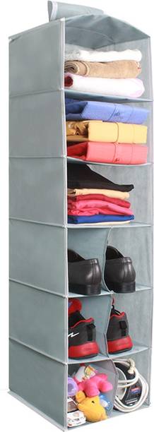 PrettyKrafts Closet Hanging Organizer, 6 Tier Closet Wardrobe Organizer Clothes Storage Closet Organizer