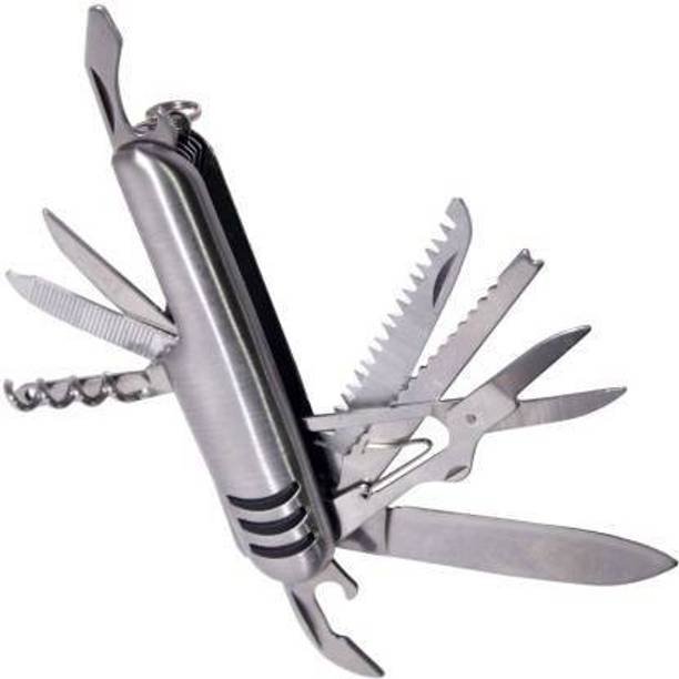 AlexVyan Pocket Swiss Knife 11 In 1 Function Stainless Steel Multi Functional Style Knife 11 Multi-utility Knife