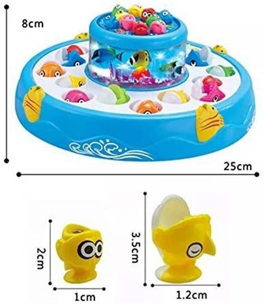 SALEOFF Musical Fish Catching Game Big with 26 Fishes, 4 Pods & 3D Lights-610