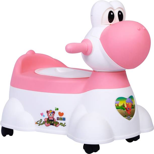 1st Step Musical BabyToilet/Potty Trainer/Seat With Removable Tray, Wheels & Closing Lid Potty Box