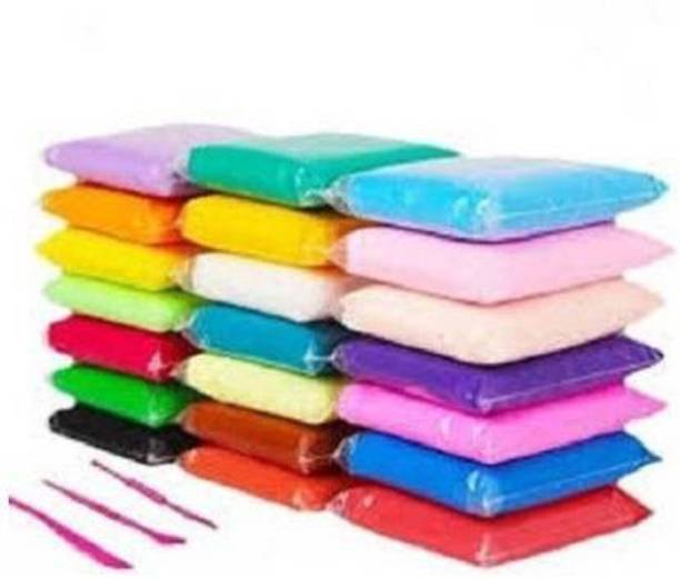 तीतिरंगी 24 Pcs Colours Colors Air Dry Clay. Super Light DIY Clay for Model Air Dry Clay Fun Toy, Creative Art DIY Crafts, Gift for Kids (Clay Pack of 24 Pcs)(multicolor)