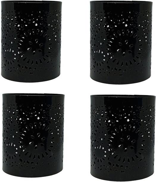 Designer International TABLE VOTIVE Iron 4 - Cup Tealight Holder Set