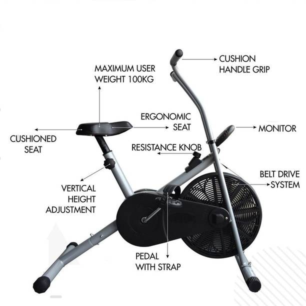 IRIS Air bike with Fixed Handles for home gym use Upright Stationary Exercise Bike