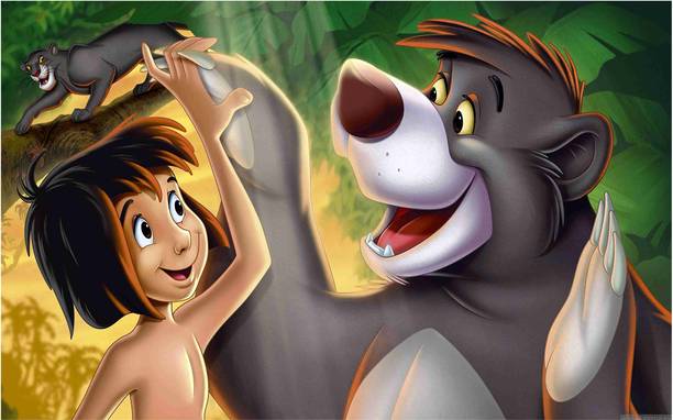 Mowgli The Jungle Book Wall Poster For Room With Gloss Lamination M28 Paper Print