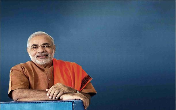 Narendra Modi Wall Poster For Room With Gloss Lamination M14 Paper Print