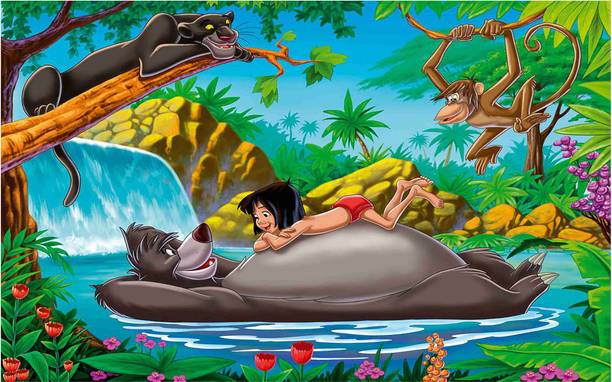 Mowgli The Jungle Book Wall Poster For Room With Gloss Lamination M8 Paper Print