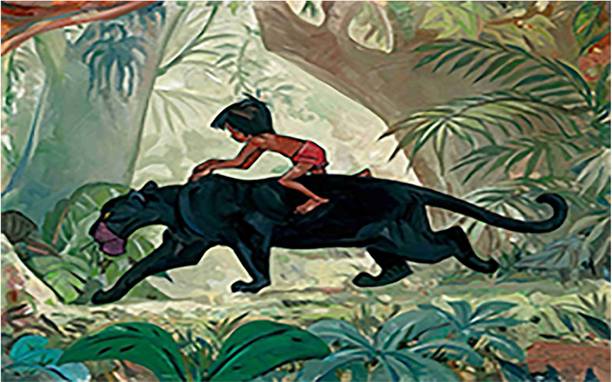 Mowgli The Jungle Book Wall Poster For Room With Gloss Lamination M1 Paper Print