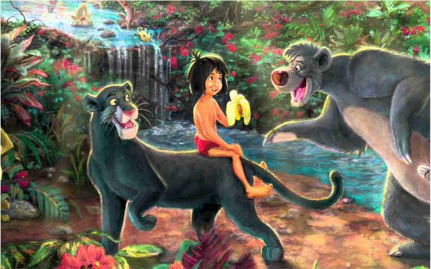 Mowgli The Jungle Book Wall Poster For Room With Gloss Lamination M12 Paper Print