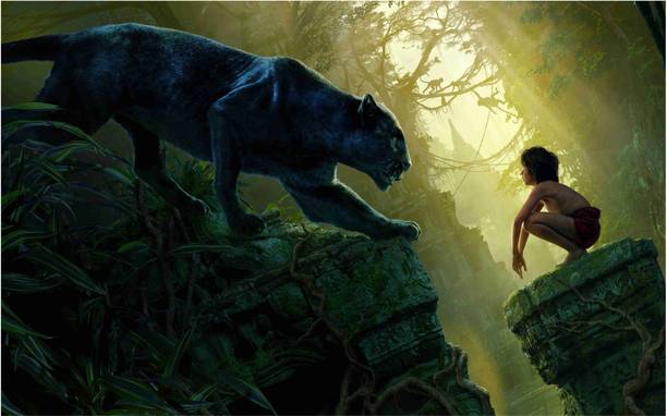 Mowgli The Jungle Book Wall Poster For Room With Gloss Lamination M5 Paper Print