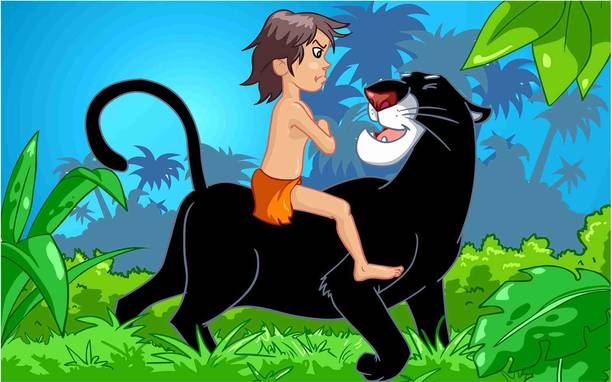 Mowgli The Jungle Book Wall Poster For Room With Gloss Lamination M9 Paper Print
