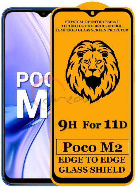 Dream Edge To Edge Tempered Glass for Poco M2 (Anti-Fingerprint,Zero Bubble,9H Hardness)