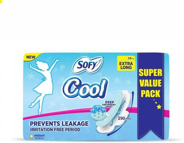 SOFY Cool Sanitary Napkin XL (54 Pads) Sanitary Pad