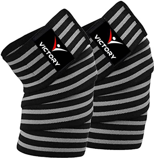 VICTORY Knee Wrap for Weightlifting-Adjustable Straps,Stretchable Fabric For Fitness Knee Support