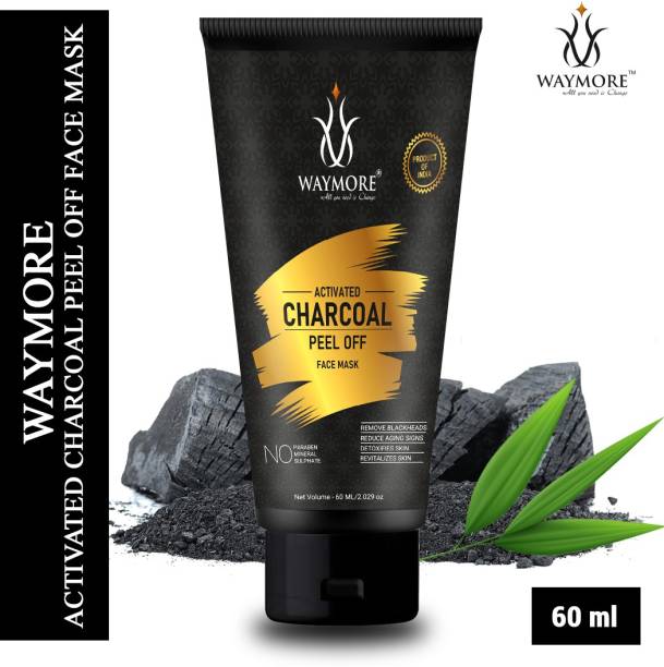 WAYMORE Activated charcoal peel-off mask 60 ml For Blackhead & Dead Skin Removal ,Tightens Pores, Whitening, Anti Wrinkle, Nourishing & Deep Cleansing for Men & Women