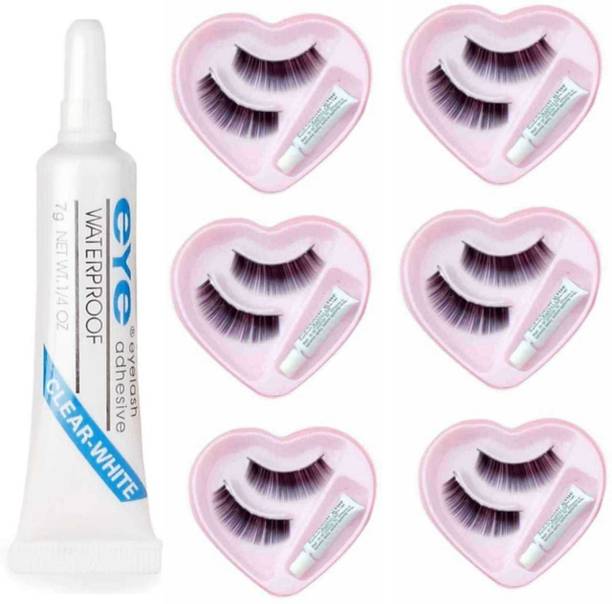 overlook False Eyelashes (6 Pair) with Adhesive Eyelash Glue