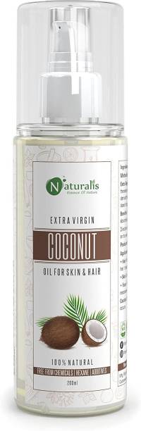 Naturalis Essence Of Nature Extra Virgin Cold Pressed Raw Coconut Oil Natural Skin Moisturizer, For Hair, Skin And Face, 200 Ml Hair Oil