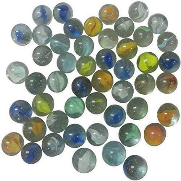BBS DEAL Glass Marbles/kanche for Kids Marble Games/DIY and Christmas Home Decoration (Multicolor)