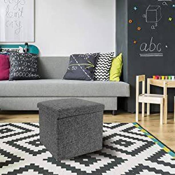 JIFFY ENTERPRISE Cube Shape Sitting Stool with Storage Box Living Foldable Storage Living & Bedroom Stool