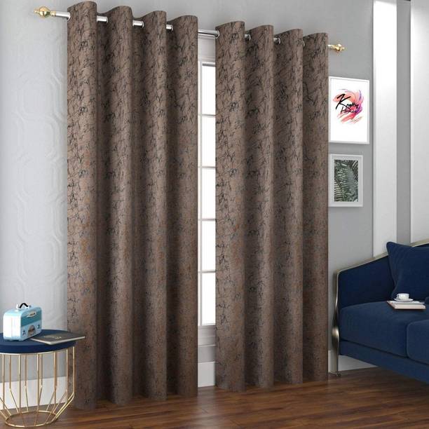 Kraftiq Homes 214 cm (7 ft) पर्दा (2  का पैक)