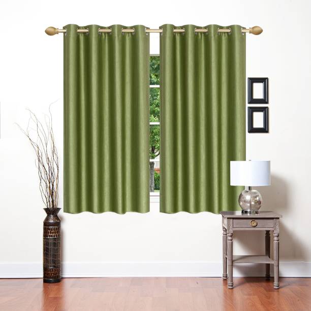 Home Edge 153 cm (5 ft) Polyester Room Darkening Window Curtain (Pack Of 2)