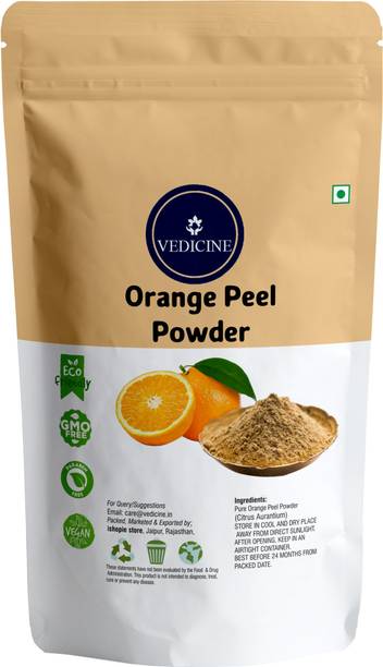 VEDICINE 100% Pure Orange Peel Powder for Face and Skin Care