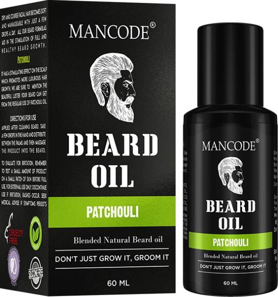 MANCODE Patchouli Beard Oil,60ml, for Nourishment & Strengthening, Nourishes & Softens Beard, PACK OF 1 Hair Oil