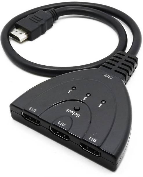 AlexVyan  TV-out Cable 3 Port High Speed HDMI Switch HUB with 50 CM pigtail cable: Supports 1080p 3D up to 2,5Gbps 3 Port HDMI Switcher, 3 Input 1 Output HDMI Switcher Supports 4K, Full HD1080p, 3D,For HDTV,PC,Projector,PS3,Xbox,STB,Blu-ray DVD Players,4k TV